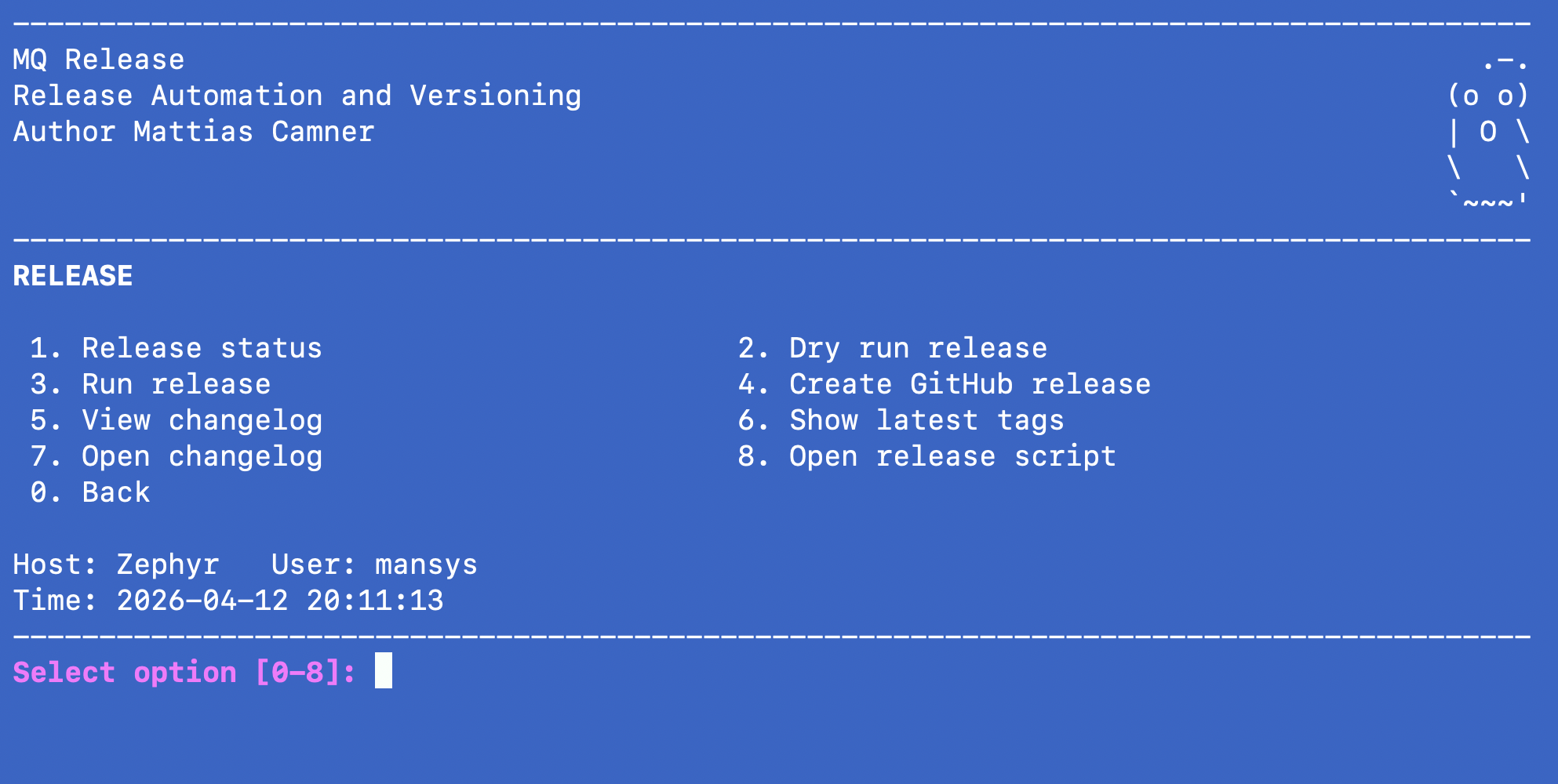 mqlaunch release flow screenshot